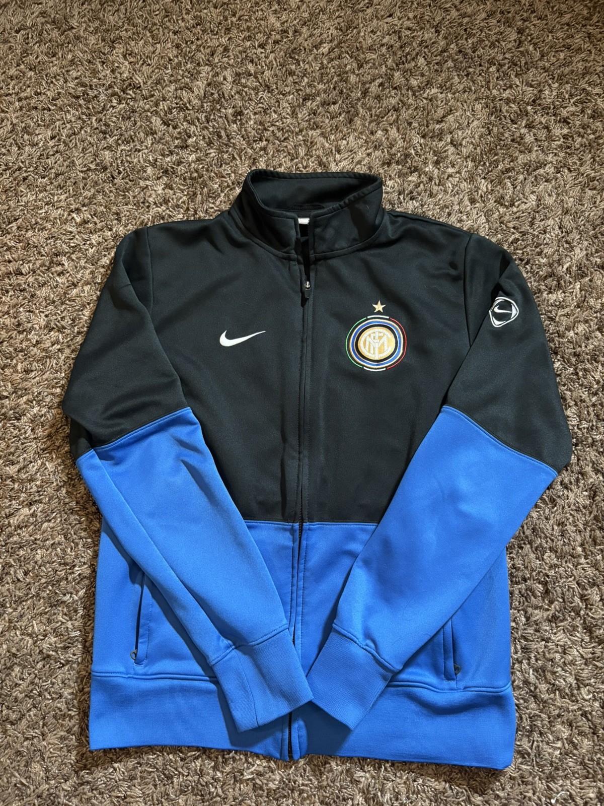 Vintage Nike Internazionale Inter Milan Football Jacket Soccer Track Size M Vintage Nike Internazionale Inter Milan Football Jacket Soccer Track Size M