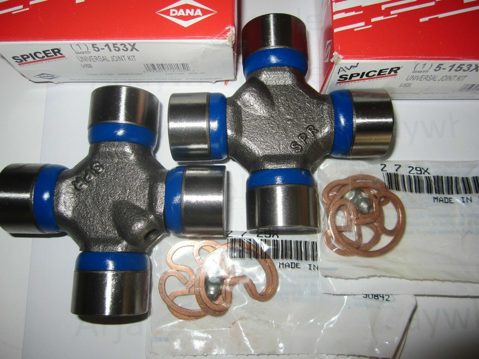 2 Dana Spicer Forged 1310 U Joint Made In USA Greasable  5-153x  Jeep Chevy   