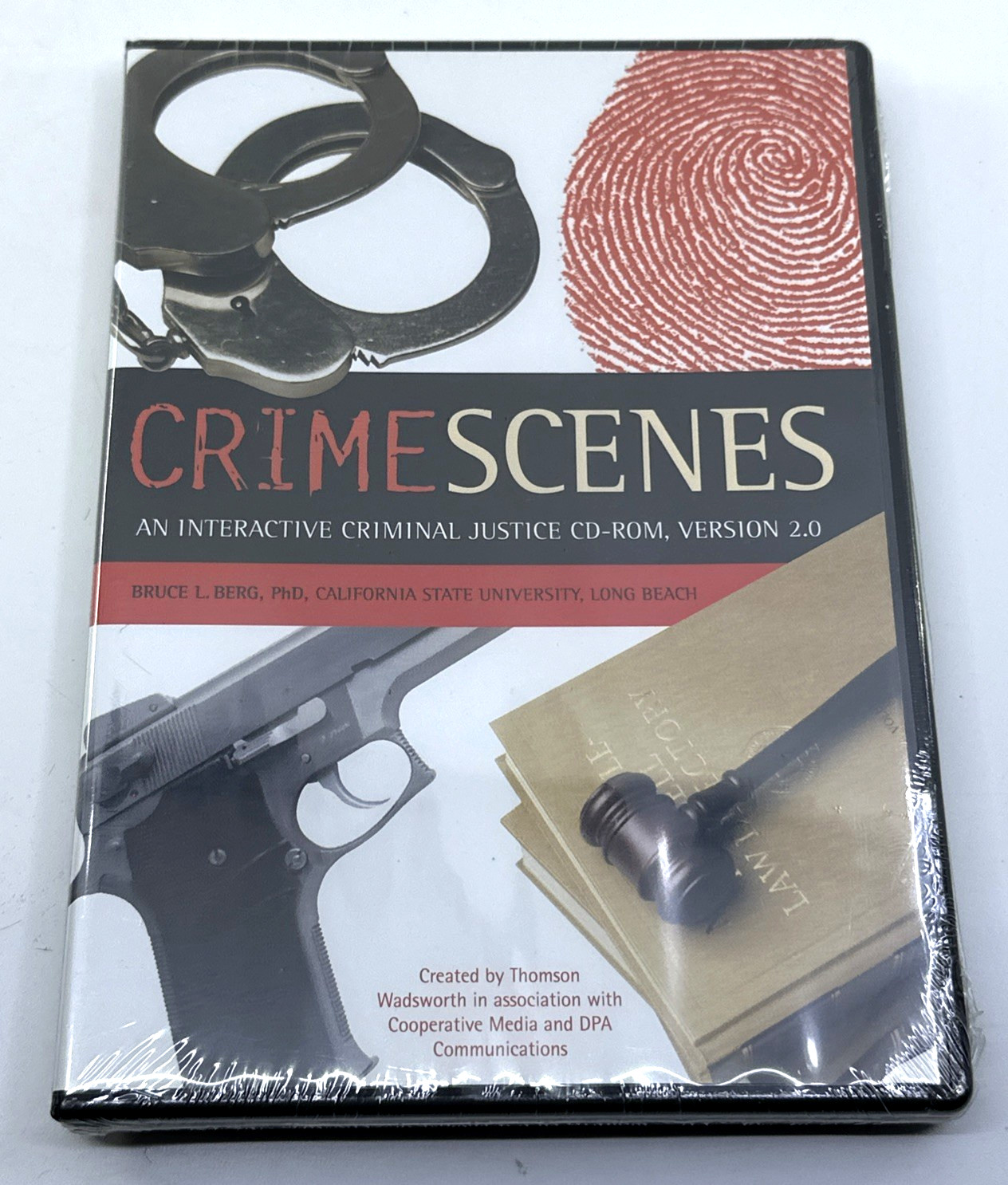 Crime Scenes Interactive Criminal Justice CD-ROM 2.0 RARE Sealed Bruce Berg PhD