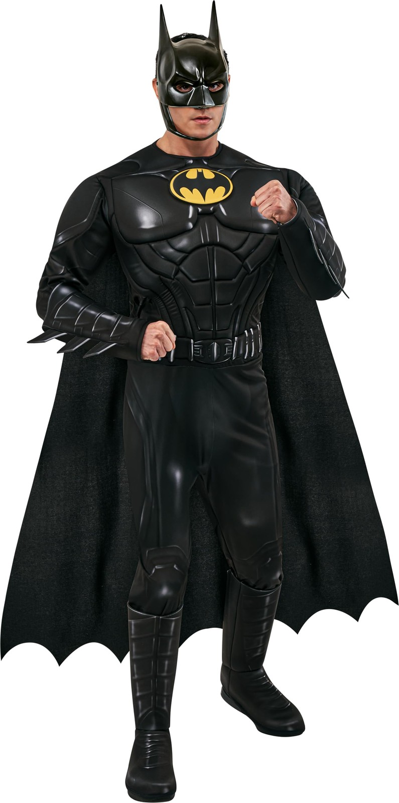 at Party City DC The Flash Movie: Batman Deluxe Costume for Adults, Men\'s XL