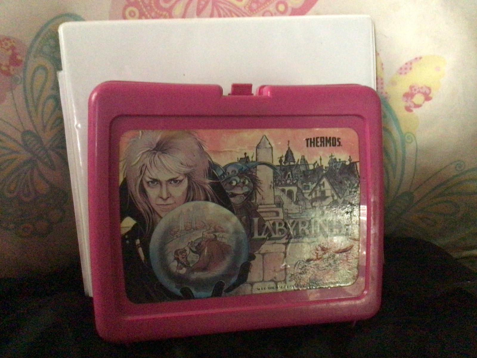 Labyrinth Movie Thermos Plastic VTG. Lunchbox 1986 Muppet/ BOWIE RARE NO Thermos Labyrinth Movie Thermos Plastic VTG. Lunchbox 1986 Muppet/ BOWIE RARE NO Thermos