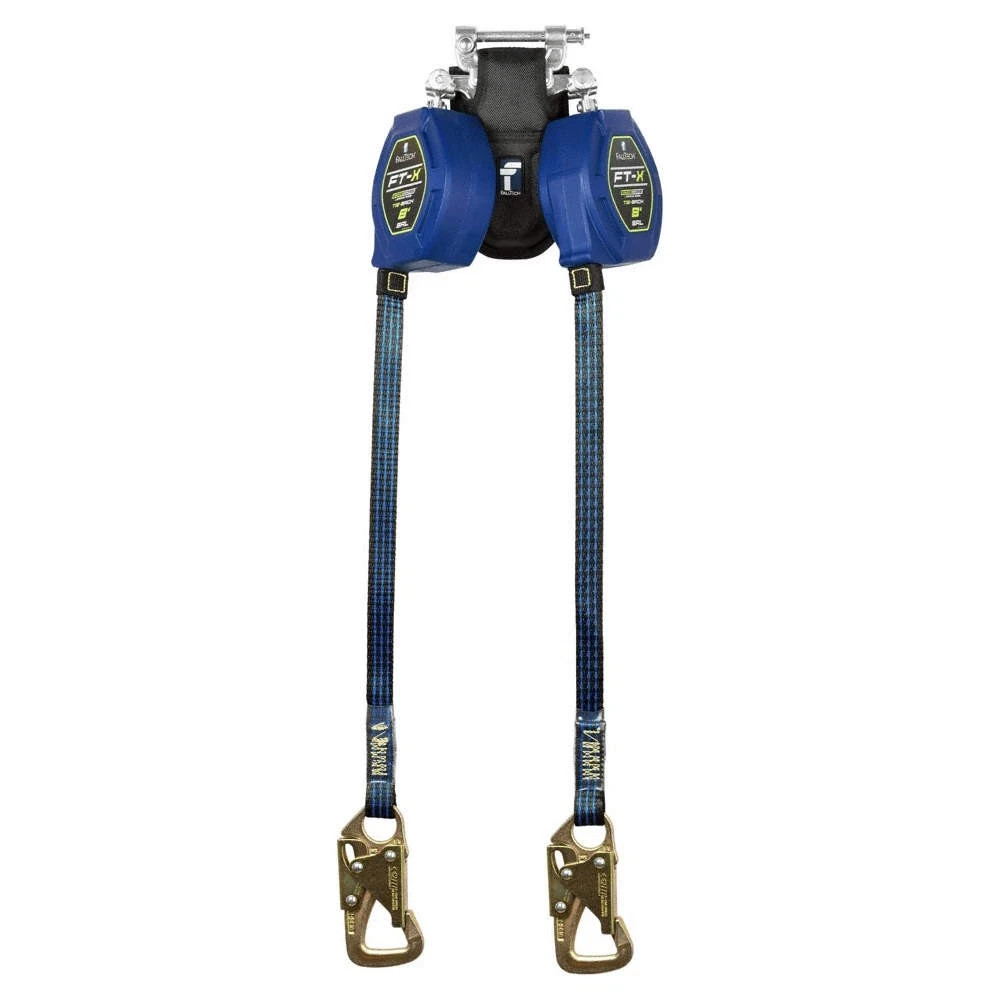 FallTech 84108TP8S FT-X EdgeCore Twin Leg Tie-Back Class 2 Leading Edge SRL 8 Ft