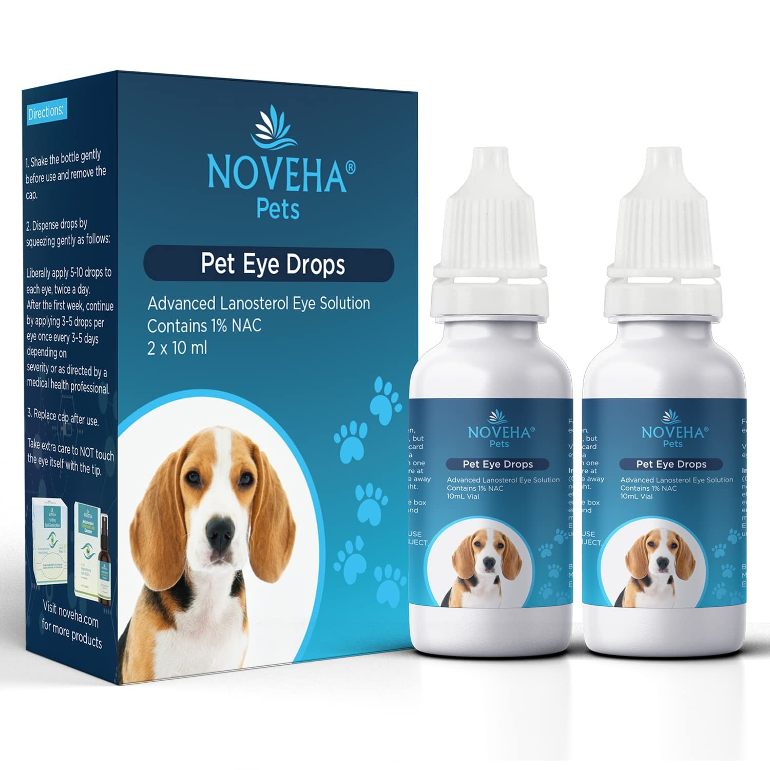 NOVEHA Pet Drops | Advanced Lanosterol Solution + NAC (2 x 10 mL) NOVEHA Pet Drops | Advanced Lanosterol Solution + NAC (2 x 10 mL)