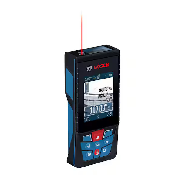 BLAZE 400 ft. Outdoor Laser Distance Tape Measuring Tool with Bluetooth and Came BLAZE 400 ft. Outdoor Laser Distance Tape Measuring Tool with Bluetooth and Came