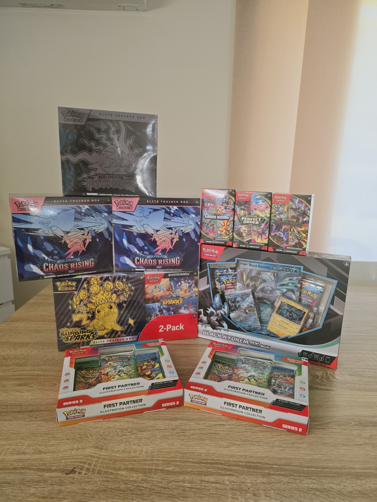 🔥Pokémon TCG Sealed Bundle – Chaos Rising, Pitch Black, Surging Sparks & More🔥