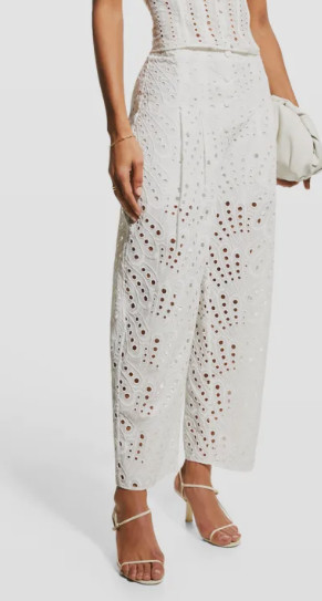 449 Charo Ruiz Ibiza Womens White High Rise Darted Front Pants Size L G1N 449 Charo Ruiz Ibiza Womens White High Rise Darted Front Pants Size L G1N