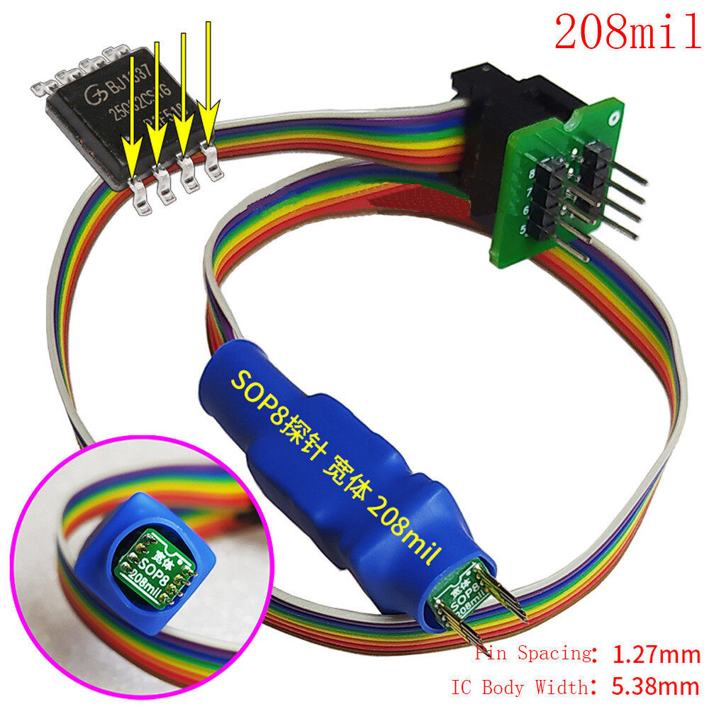 SOIC8 SOP8 Test Clip Probe Line 1.27mm Spacing for EEPROM 93CXX/25CXX/24CXX