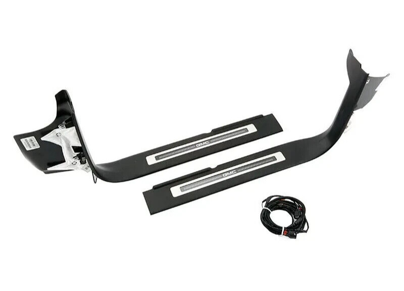 OEM 2015-2020 GMC Yukon Illuminated Front Sill Plates In Black 22933517