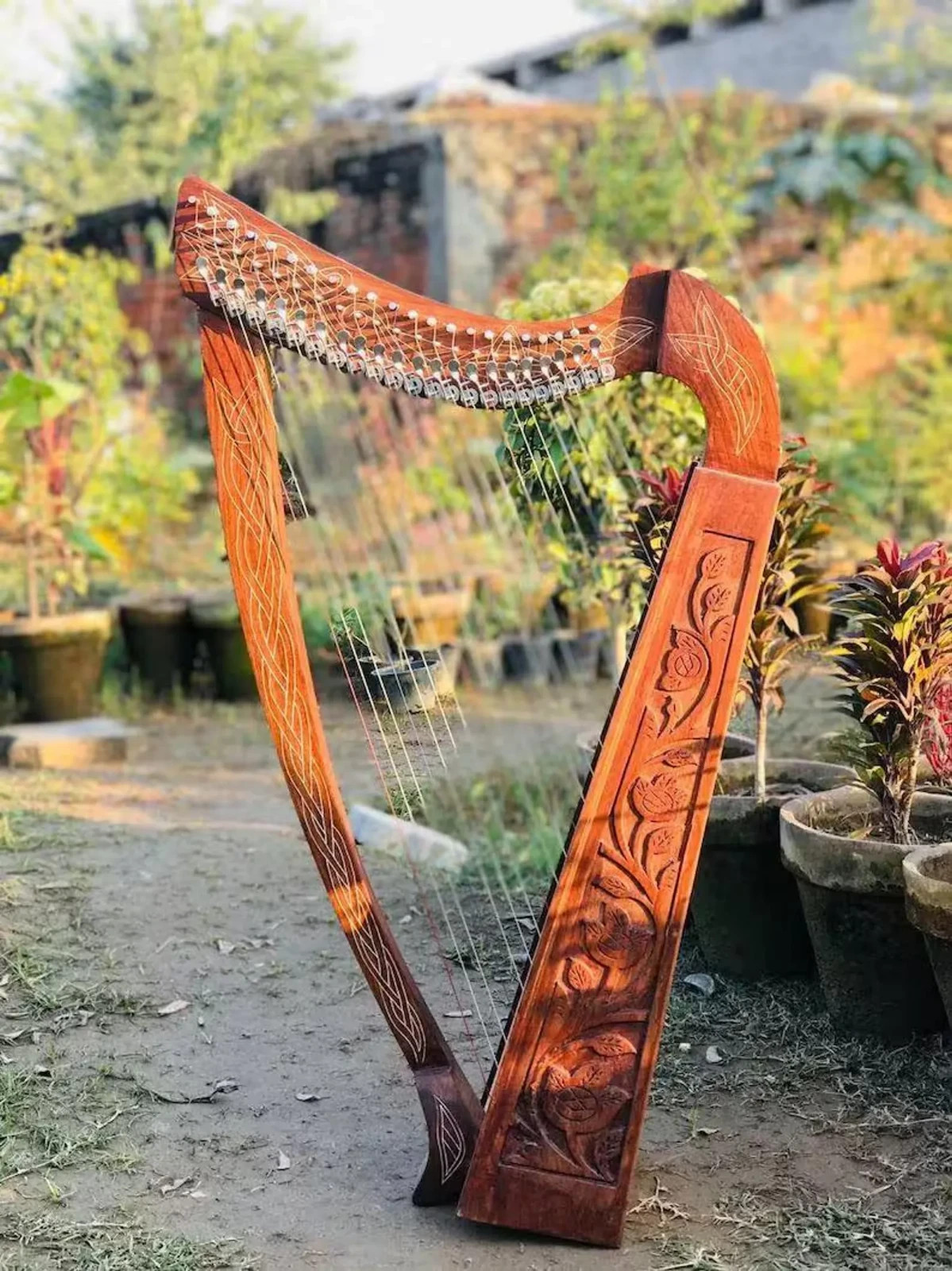 22 String harp SOLID ROSEWOOD Extra Strings & Carrying case Great for Teenagers 22 String harp SOLID ROSEWOOD Extra Strings & Carrying case Great for Teenagers