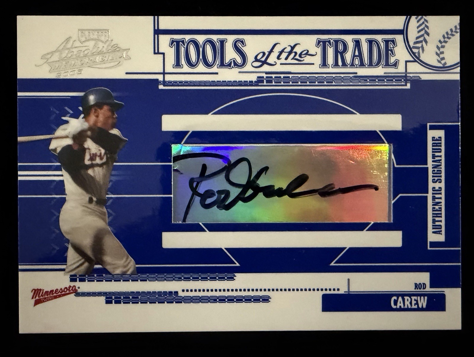 2005 Playoff Absolute Memorabilia Tools of the Trade Rod Carew #TT-174 Auto /100