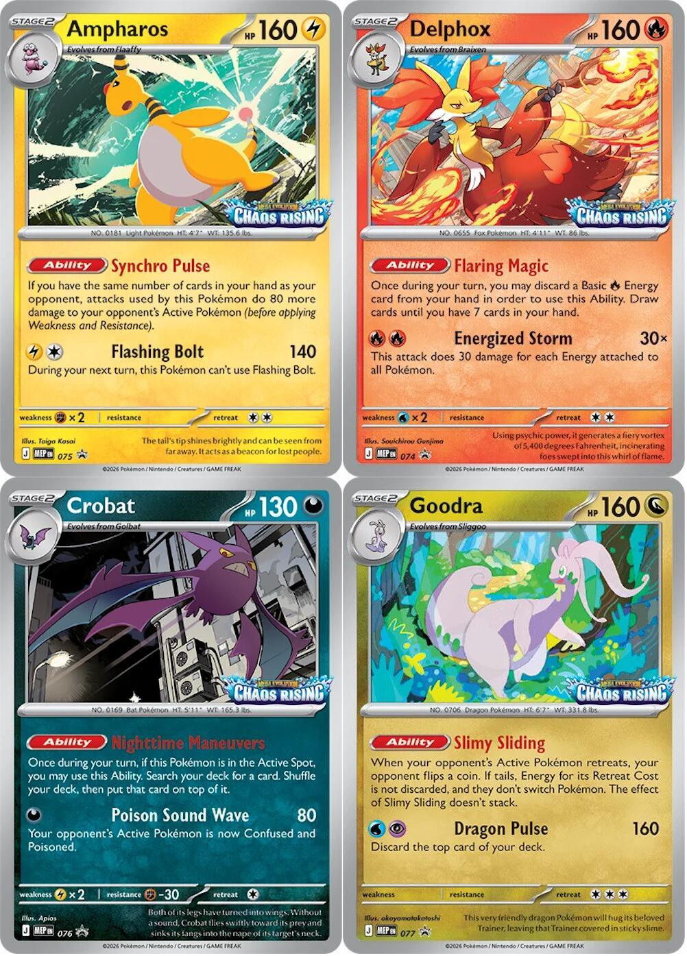 Pokemon Chaos Rising Stamped Pre-Release 074 075 076 077 Promo Set Holo MEP Pokemon Chaos Rising Stamped Pre-Release 074 075 076 077 Promo Set Holo MEP