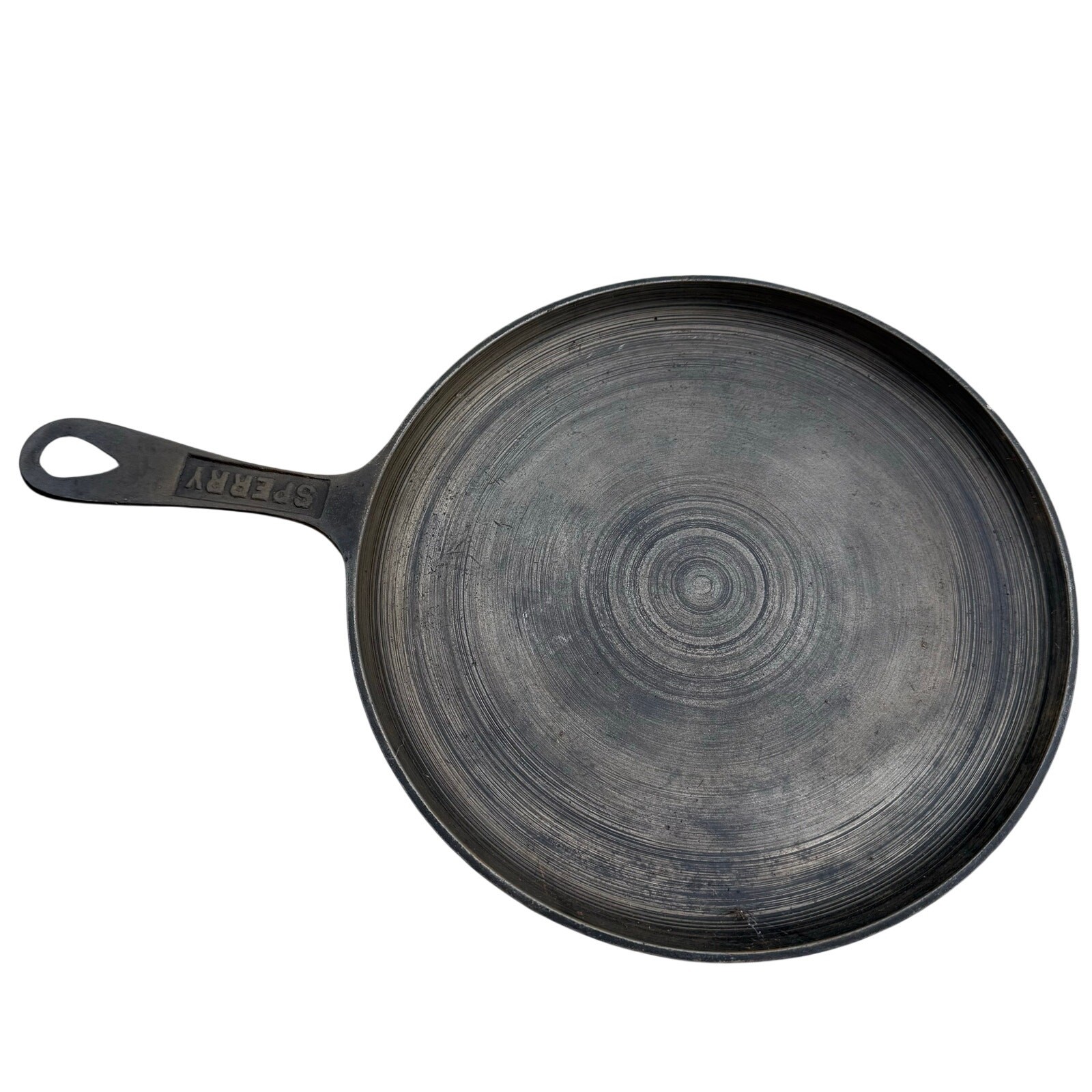 Antique VTG RARE Sperry Cast Iron Round Cake Griddle Skillet Pan 9.75”
