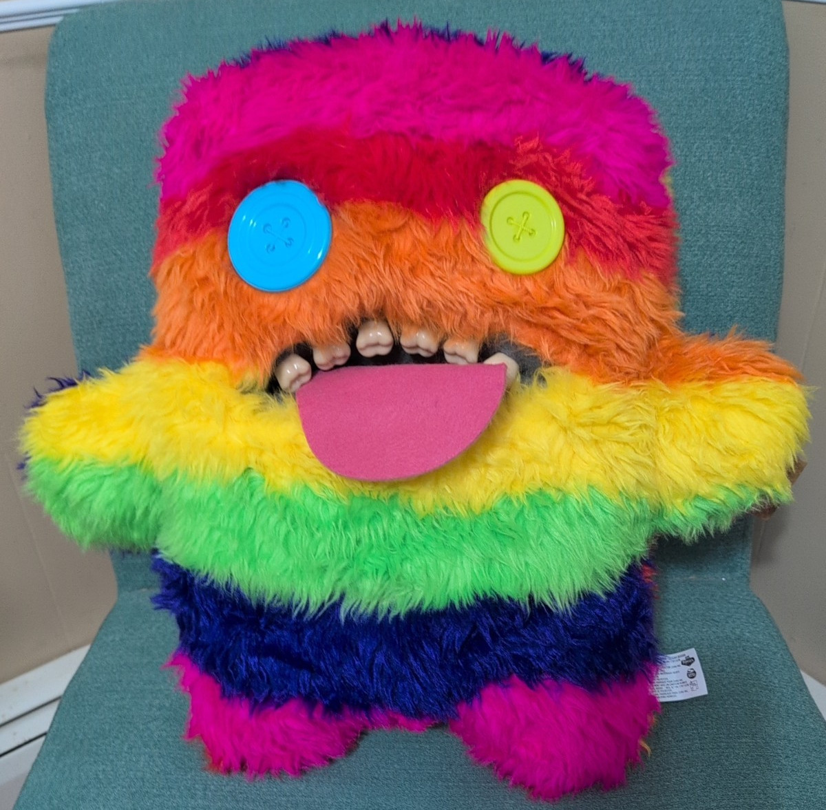 Fuggler Bigg Fugg Stripey Rainbow Monnster Zuru 17 Fuggler Bigg Fugg Stripey Rainbow Monnster Zuru 17