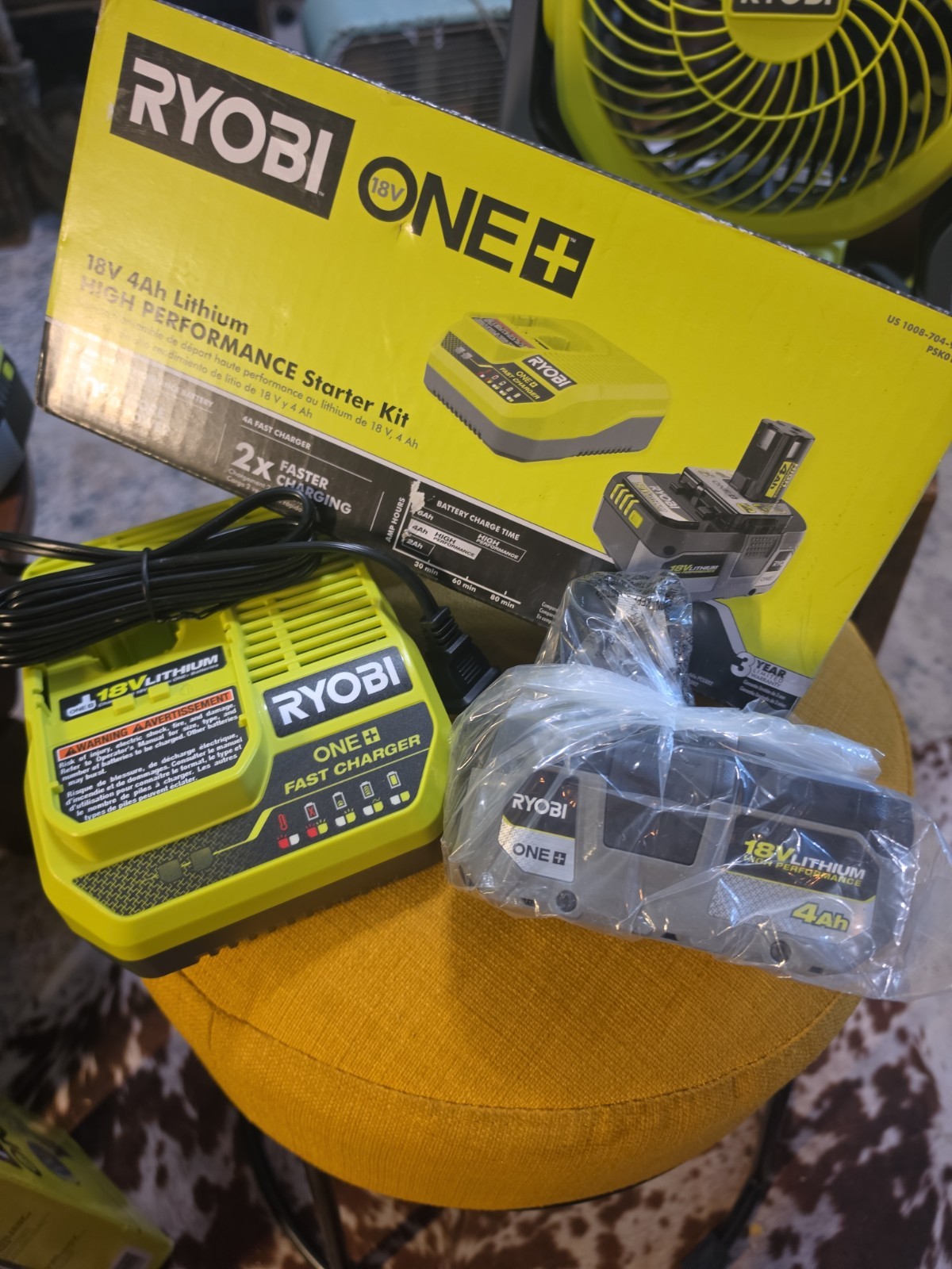 RYOBI ONE+ 18V HIGH PERFORMANCE Starter Kit with 4.0 Ah Battery and Charger