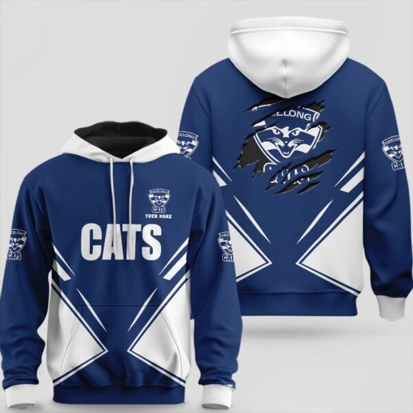 Geelong Cats Hoodie Football -  Pullover Hoodie