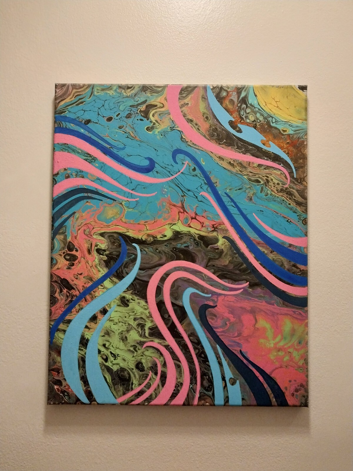 Rainbow abstract Painting - 16 X 20 Inches - Street Art Designs - Original