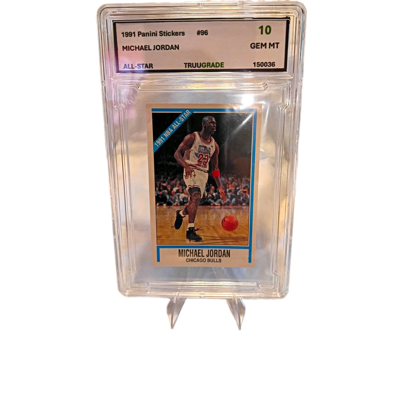 1991 Panini Stickers Michael Jordan All-Star #96 GEM MINT 10 GOAT Bulls 1991 Panini Stickers Michael Jordan All-Star #96 GEM MINT 10 GOAT Bulls