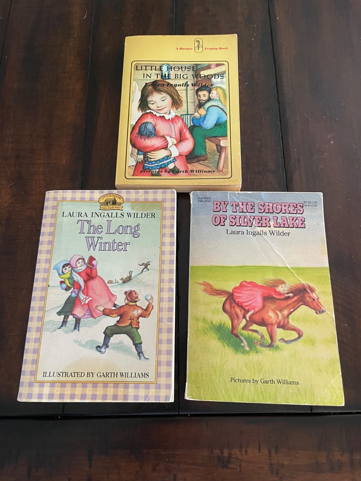 Laura Ingalls Wilder Little House 3 Book Lot Vintage 1971 Harper Trophy Editions