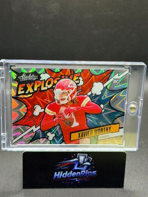 🔥 2024 Panini Absolute Explosive Xavier Worthy RC SSP Case Hit Chiefs #EX-XWY
