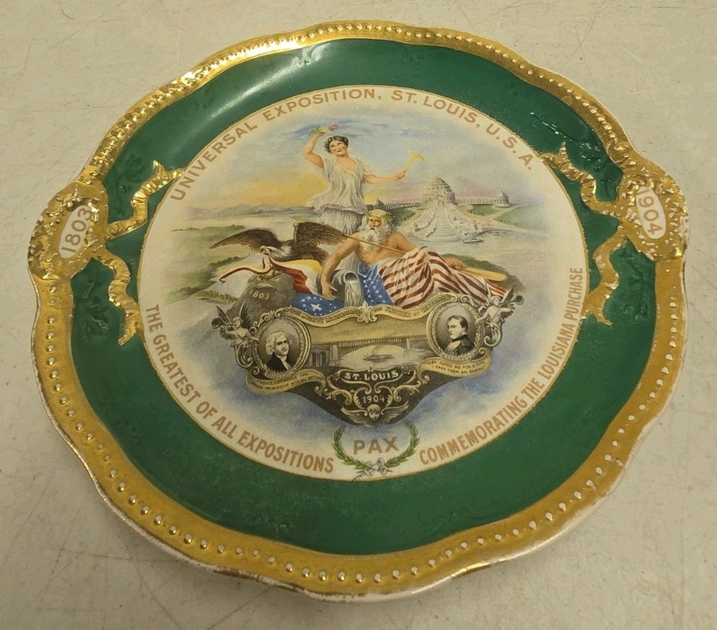 Antique 1904 World Fair St Louis Louisiana Purchase Commemorative Director Plate