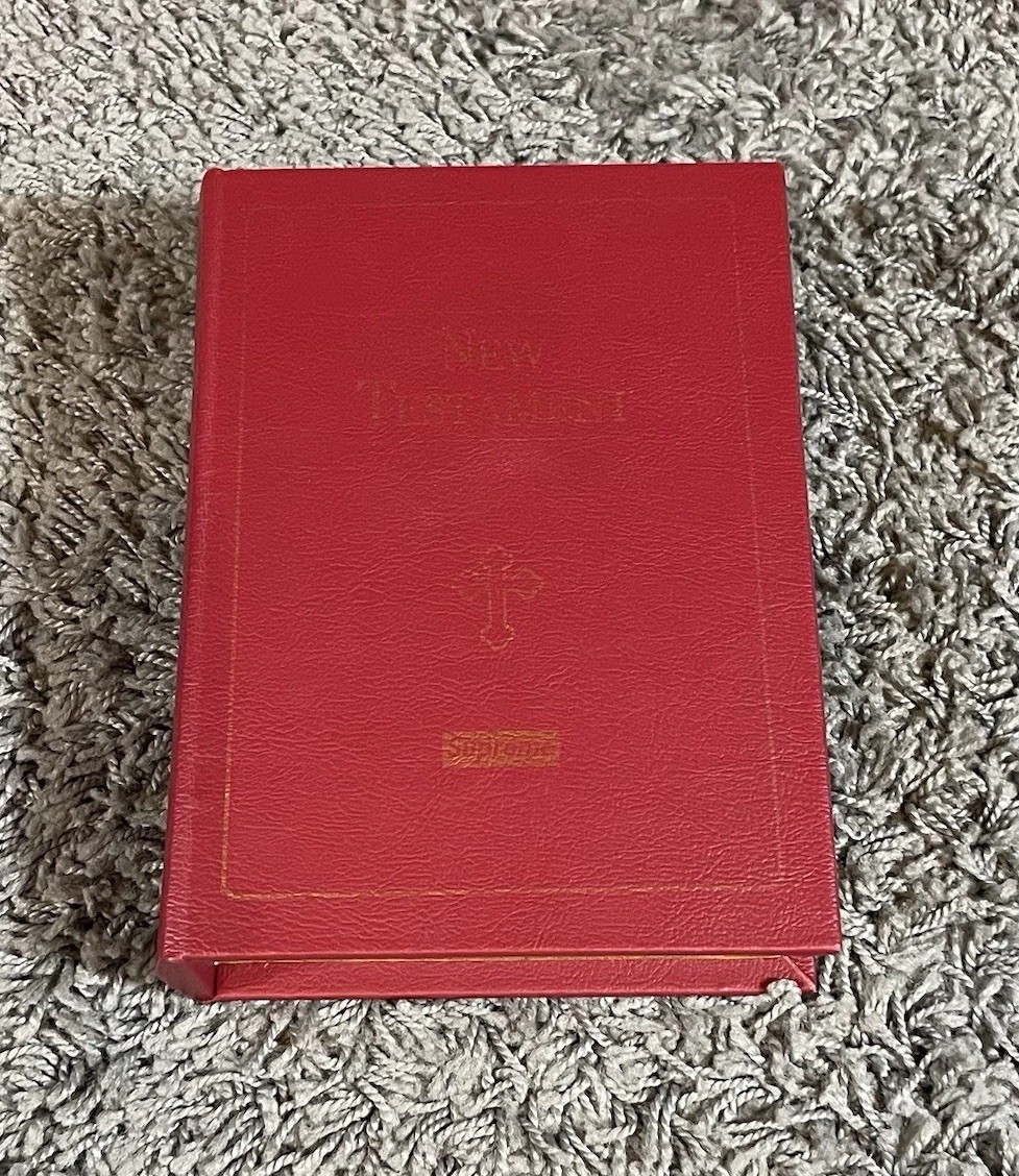 Authentic Supreme New Testament Stash Bible Book Box Red 2013FW