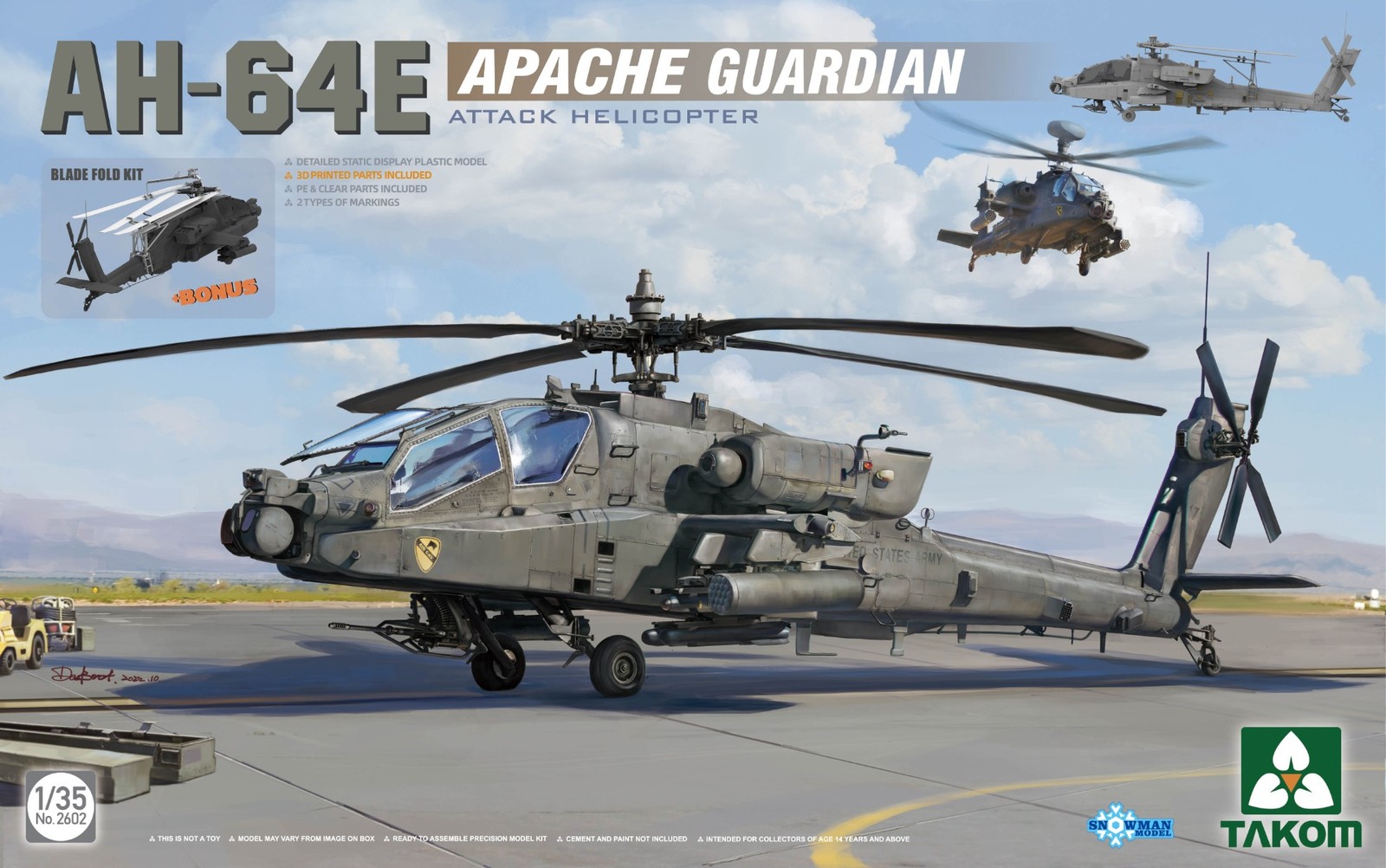 TAKOM-2602 Takom 1/35 AH-64E Apache Guardian Attack Helicopter TAKOM-2602 Takom 1/35 AH-64E Apache Guardian Attack Helicopter