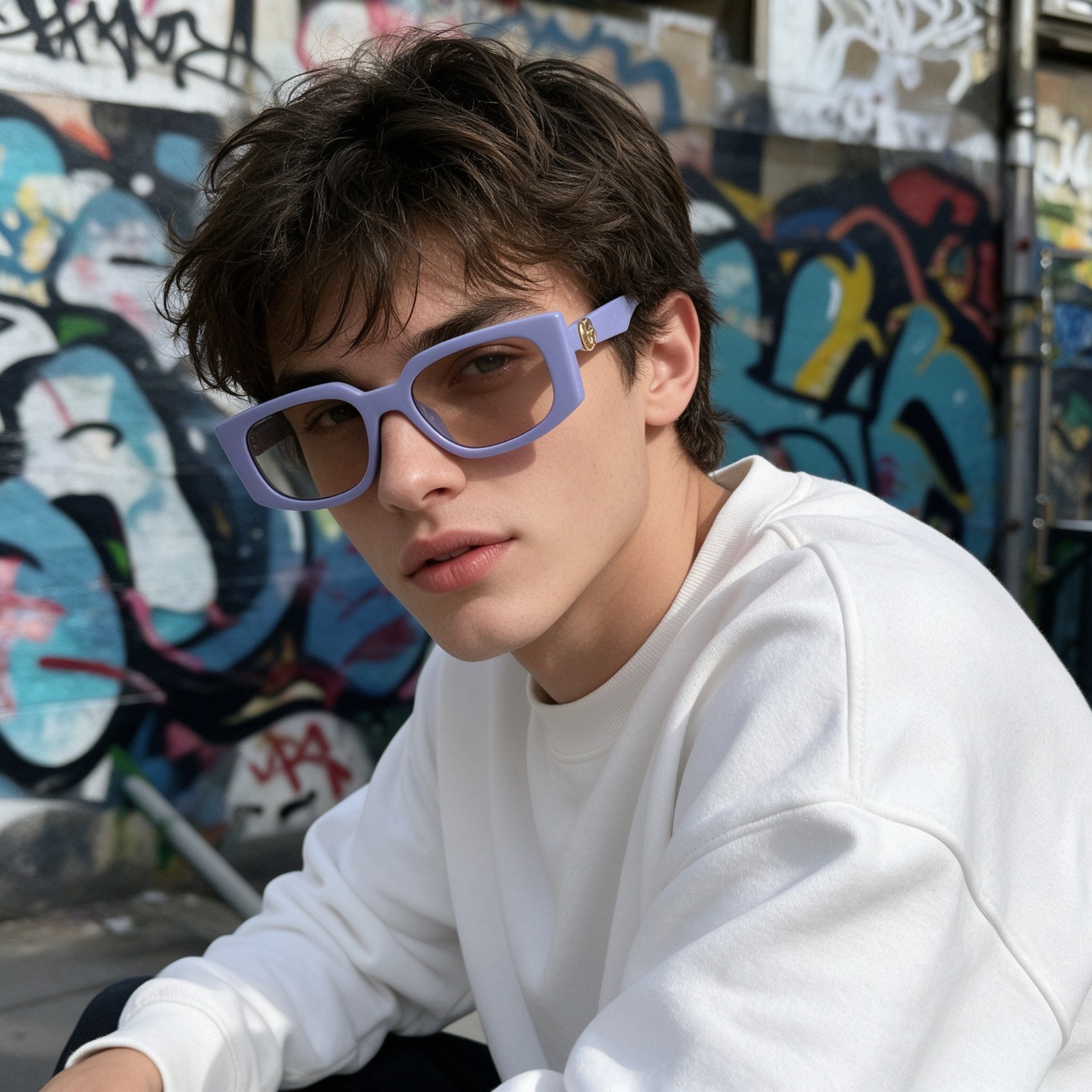 Gucci GG1534S 55-18-145 Unisex Blue Square Sunglasses GG Logo Gucci GG1534S 55-18-145 Unisex Blue Square Sunglasses GG Logo