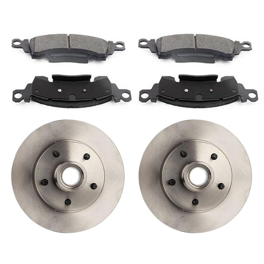 3X Complete Brake Kit - Front Brake Pads, Rotors & Hub for Chevrolet Nova