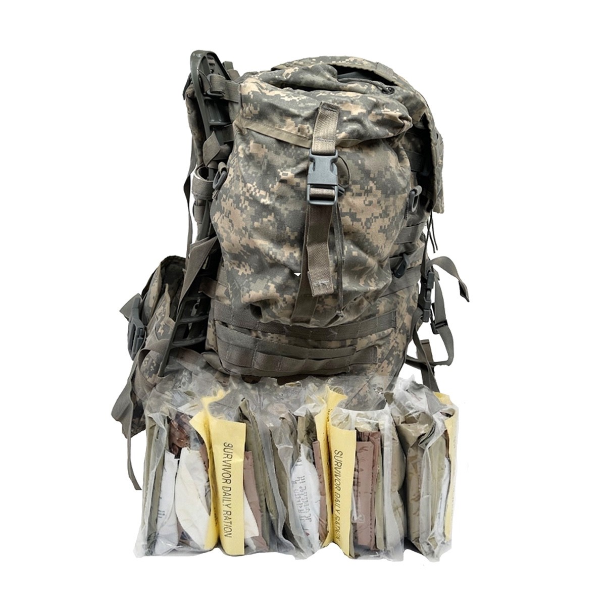 SDR MRE Survivor Daily Rations Insp Date: 8/2026 • ACU Ruck - Combo