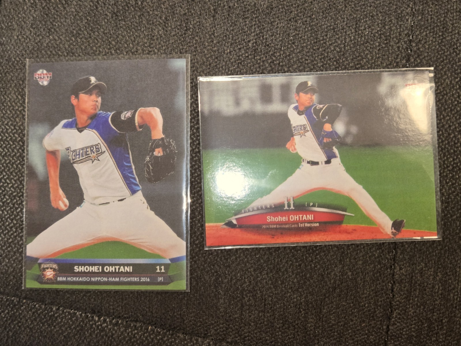 Shohei Ohtani 2014 2016 BBM Nippon Ham Fighters Japan Pitching Cards Lot of 2