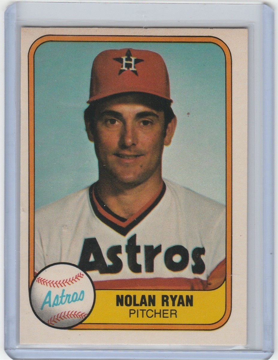1981 Fleer Nolan Ryan #57 Houston Astros HOF Vintage Baseball Card 1981 Fleer Nolan Ryan #57 Houston Astros HOF Vintage Baseball Card