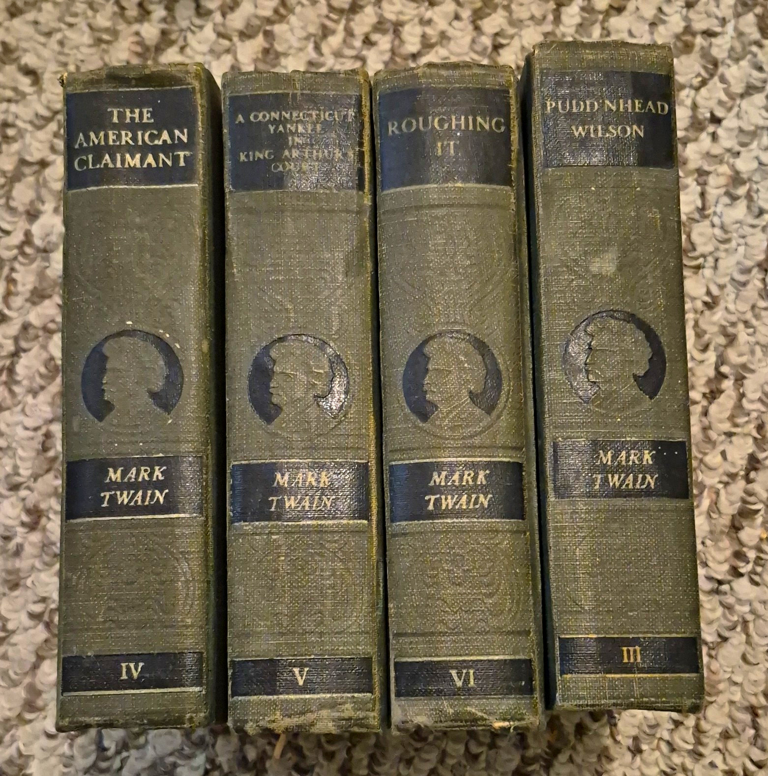 Mark Twain Complete Works Authorized Ed Vols 3-6 Harper NY Cloth Illustrated