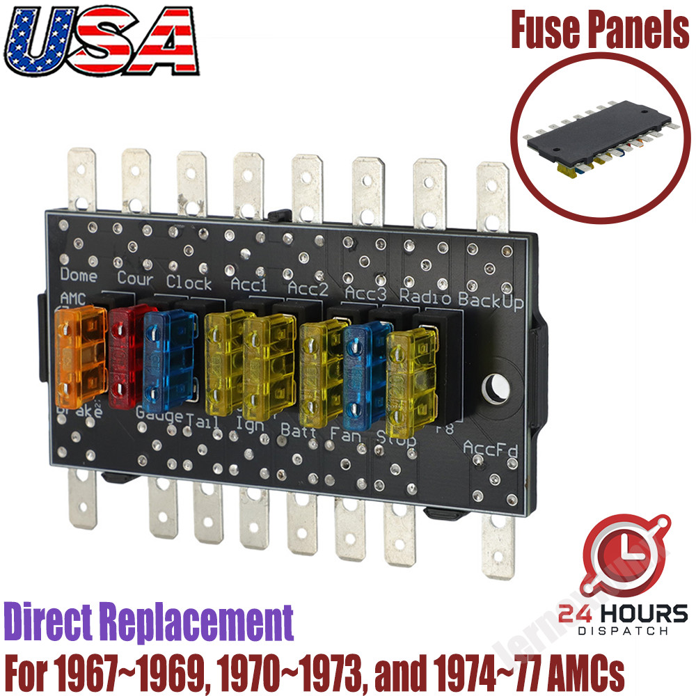 NEW For AMC Direct Replacement Fuse Panels 1967~1969