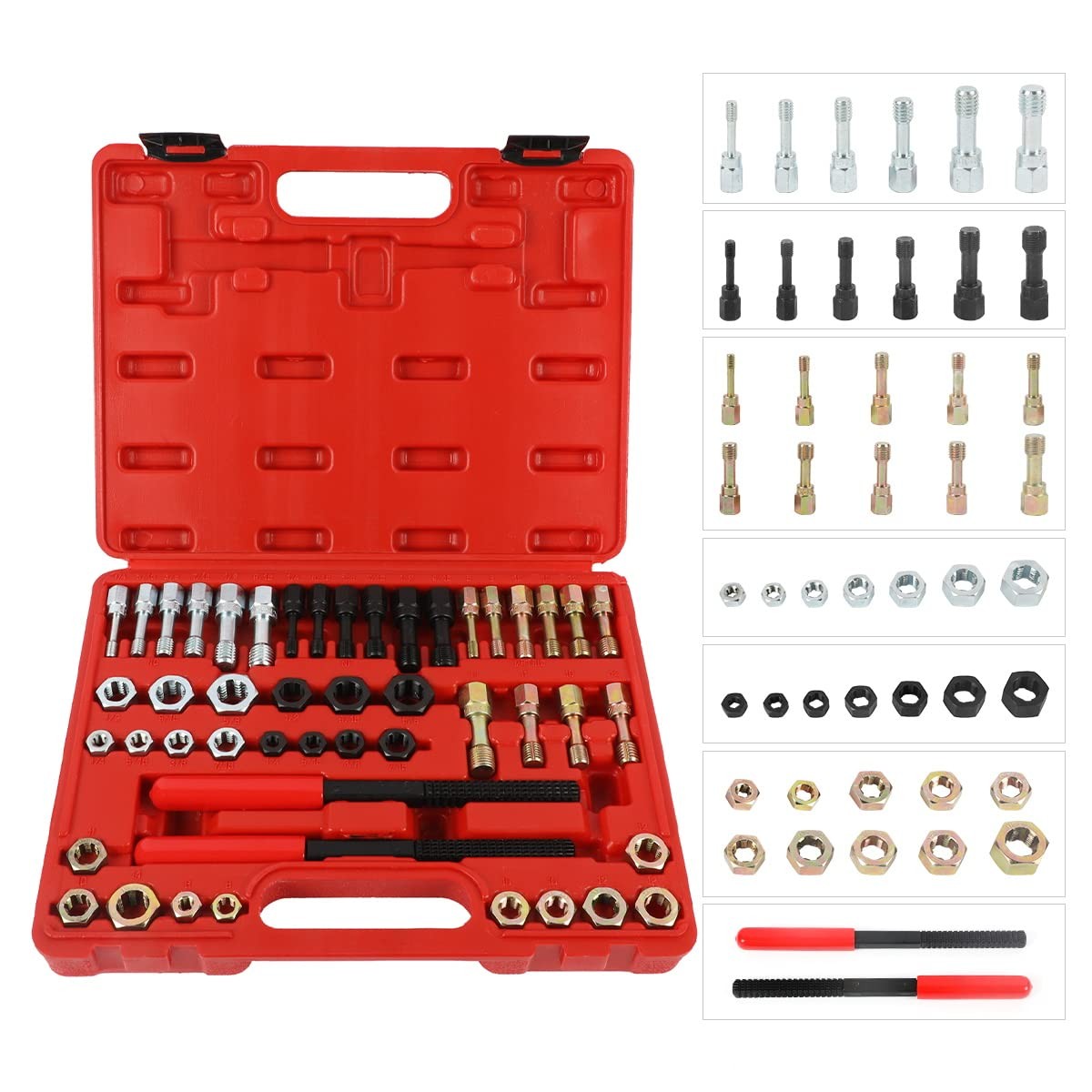 48PC Thread Repair Chaser Set SAE Metric Dies Taps Files HeavyDuty AntiRust To 48PC Thread Repair Chaser Set SAE Metric Dies Taps Files HeavyDuty AntiRust To