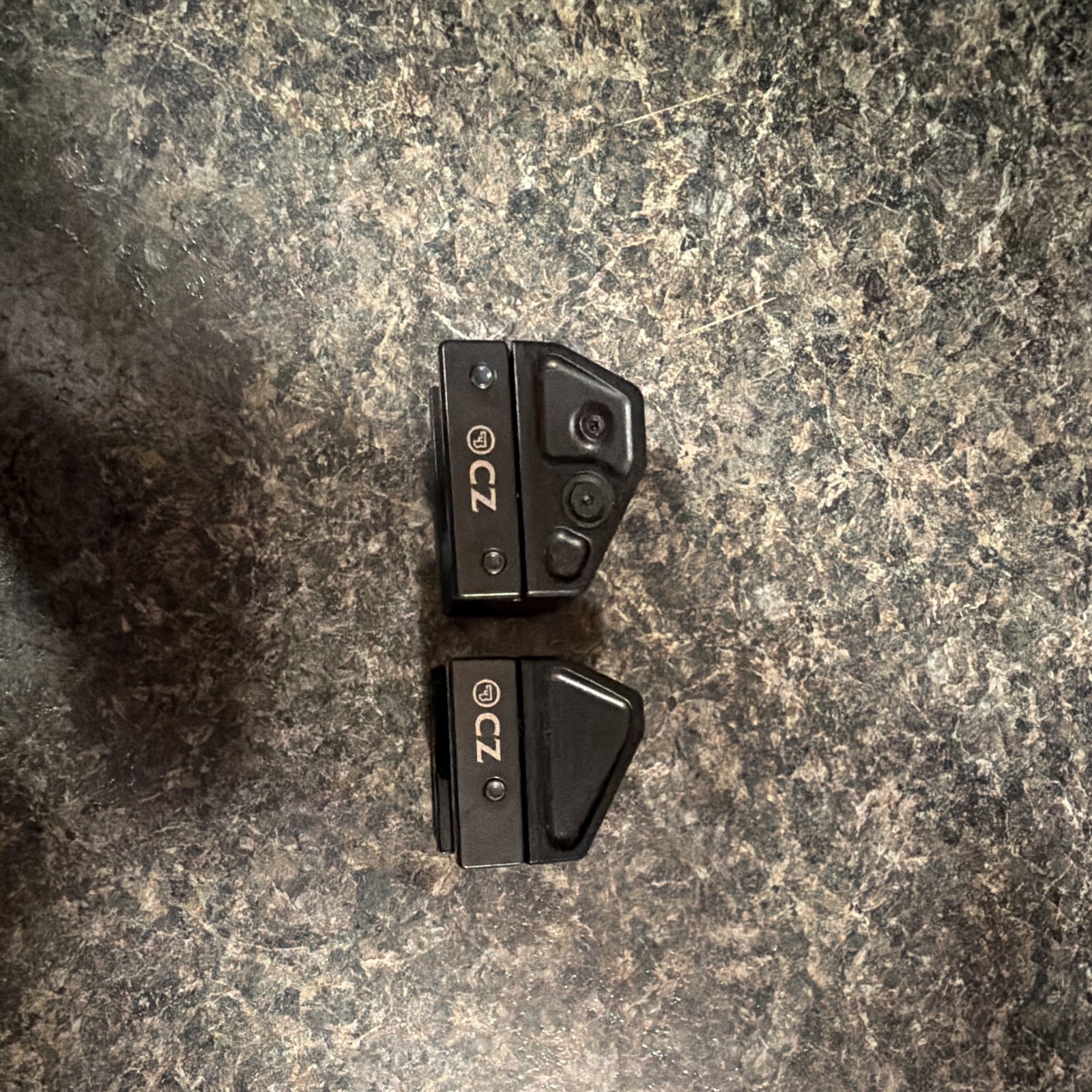 CZ OEM Scorpion 3+ Front And Rear Iron Sights Black - Adjustable Aperture