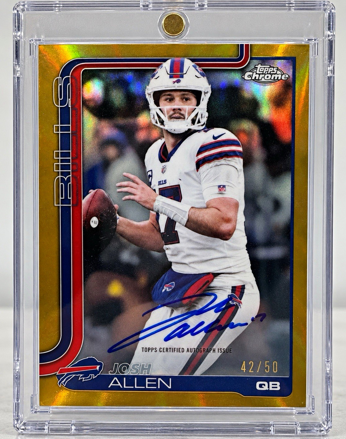 Topps 2025 Chrome Josh Allen Refractor Auto #BA-JAL /50 **R£AD D£SCRIPTION Topps 2025 Chrome Josh Allen Refractor Auto #BA-JAL /50 **R£AD D£SCRIPTION