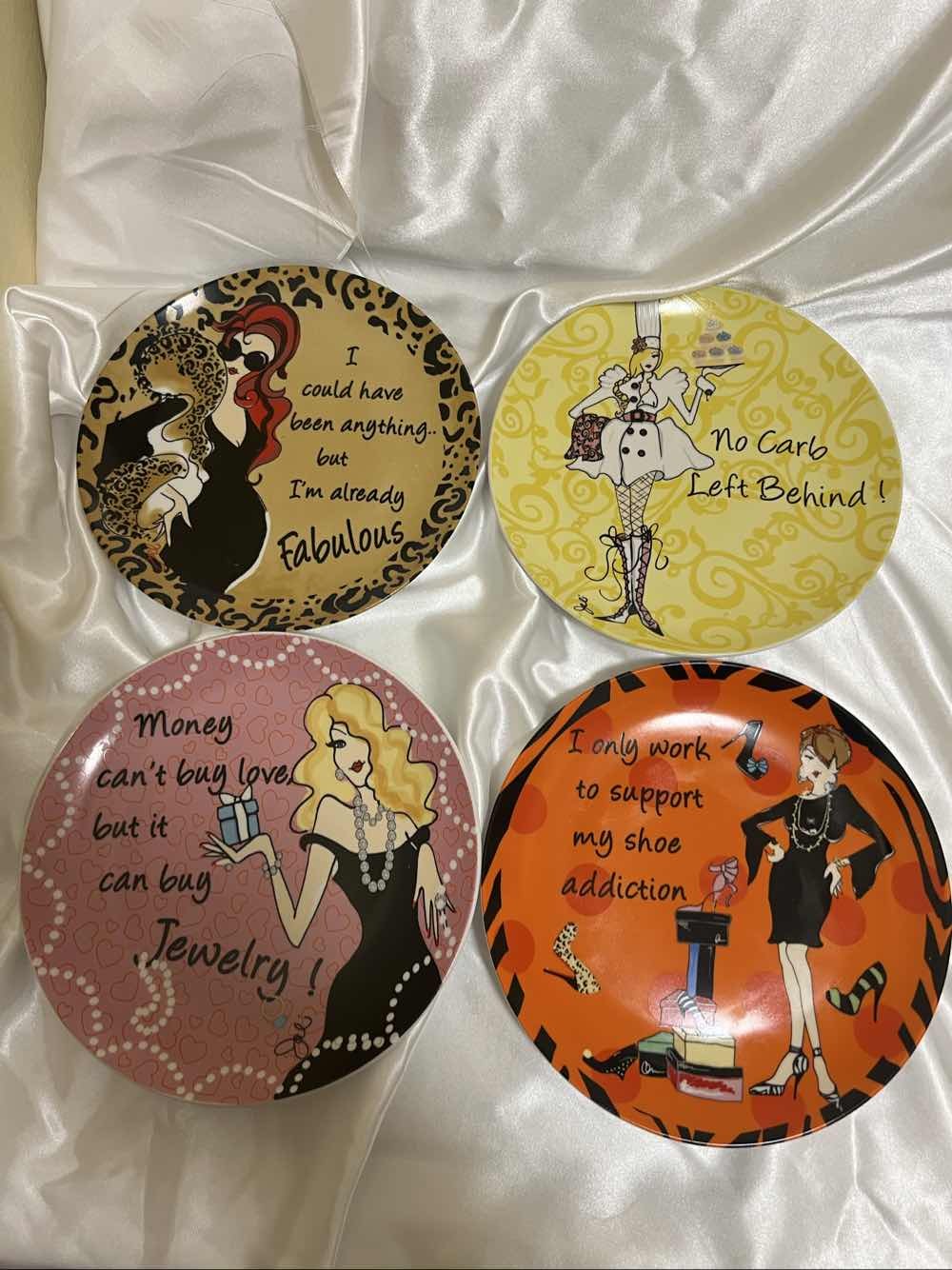 American Atelier Delish Girls Salad Dessert Plates Set 4