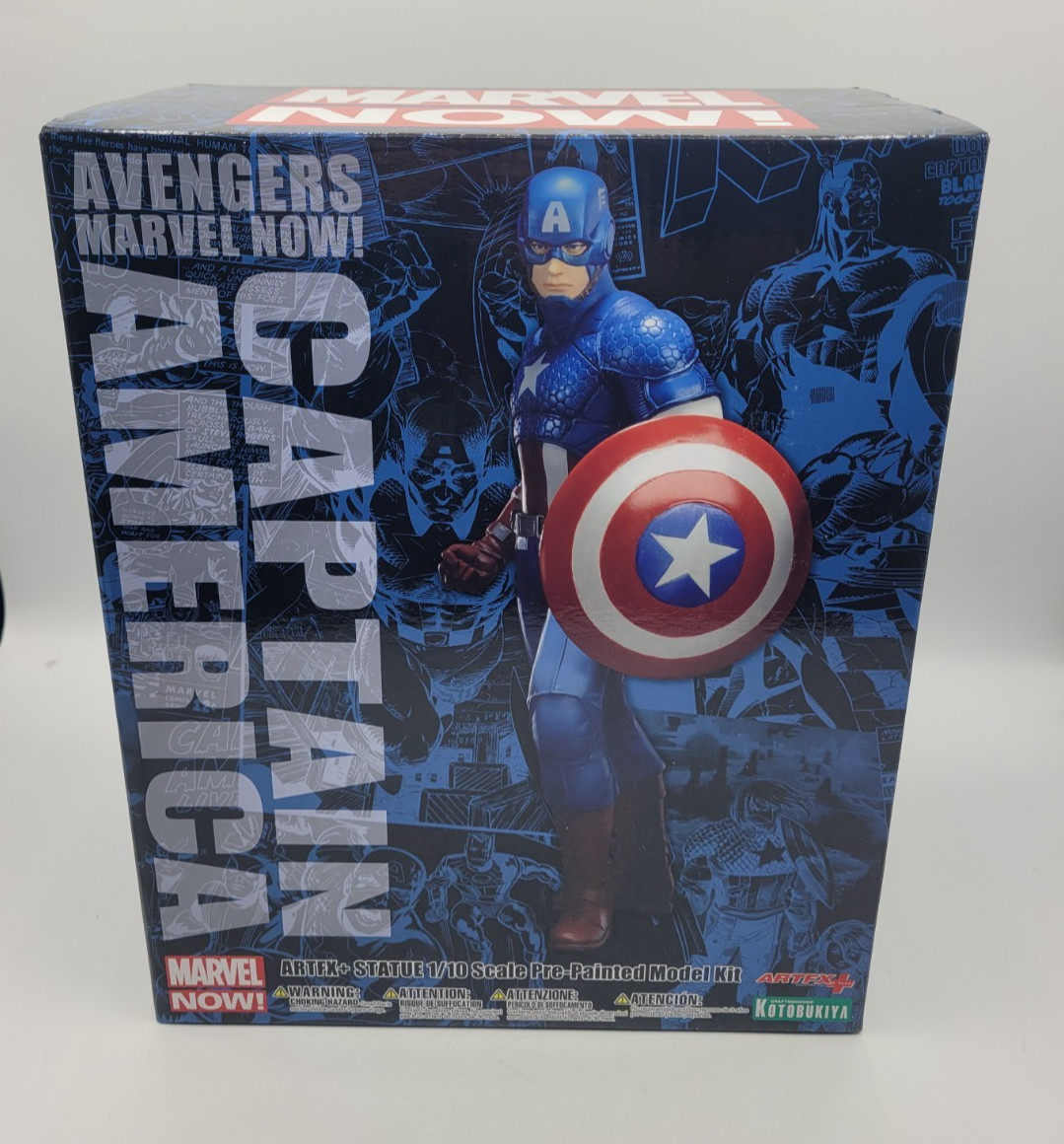 Kotobukiya Marvel Now ArtFX Avengers Captain America Statue 1/10 Scale New Kotobukiya Marvel Now ArtFX Avengers Captain America Statue 1/10 Scale New
