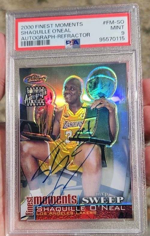 2000-01 Topps Finest - Finest Moments Shaquille O\'Neal Refractor PSA 9 *RARE*