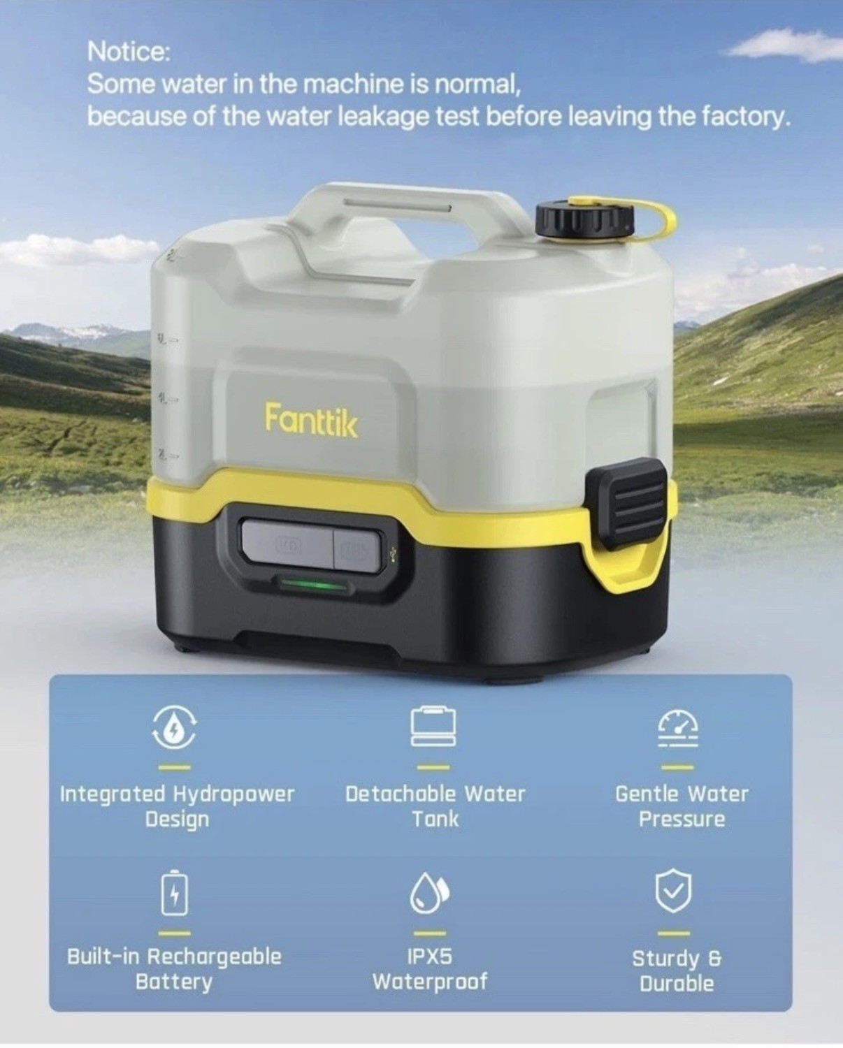 Fanttik NB8 Nano Portable Cordless Electric Sprayer w/2.1Gal Tank,2600mAh Lithiu