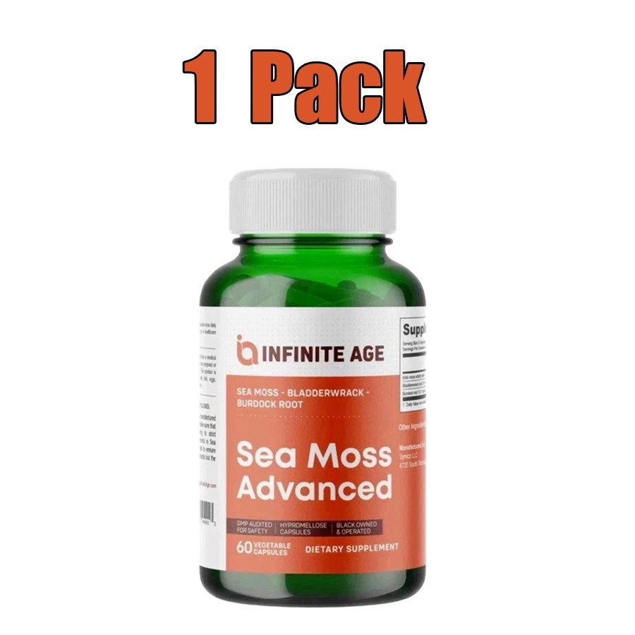 1/2/3 Pack INFINITE AGE Sea Moss Advanced 1250mg Superfood, High-Potency 1/2/3 Pack INFINITE AGE Sea Moss Advanced 1250mg Superfood, High-Potency