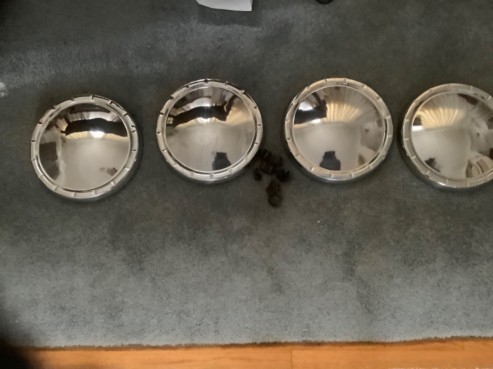Four 1947 thru 1950 STUDEBAKER CHAMPION 1 HUBCAP WHEEL COVER CENTER CAP VINTAGE