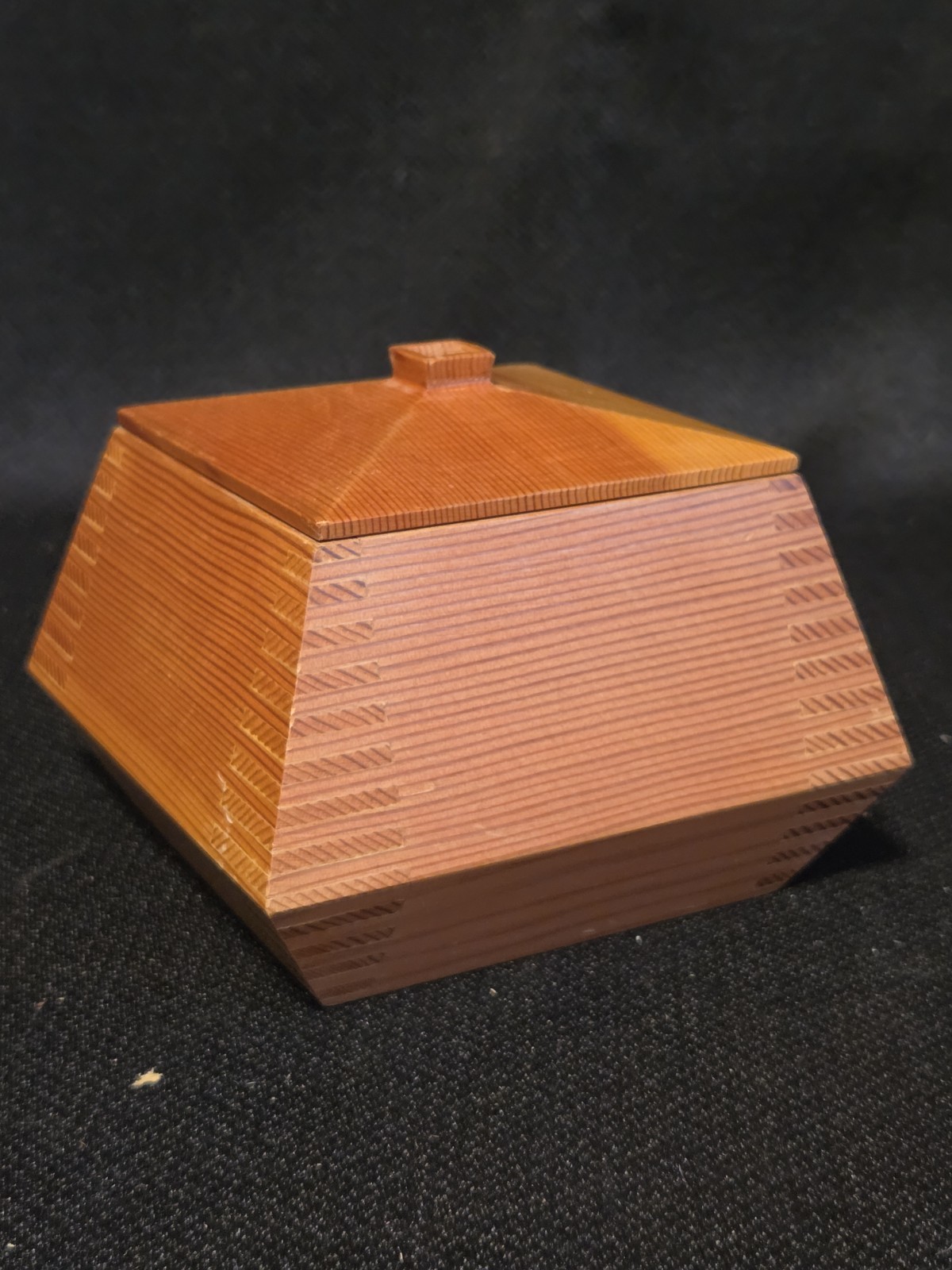 Vintage Japanese Cedar Wood Shogi Piece Box 5