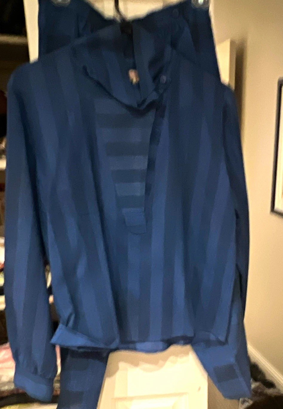  Vintage Francesca by Marc Daniel  Blue Check 2-Piece Outfit Set Long Sleeve 6