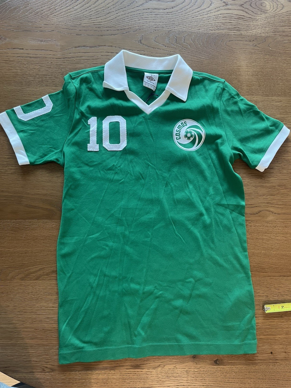 Umbro New York Cosmos Pele #10 Soccer Jersey Green/White Men\'s Size M