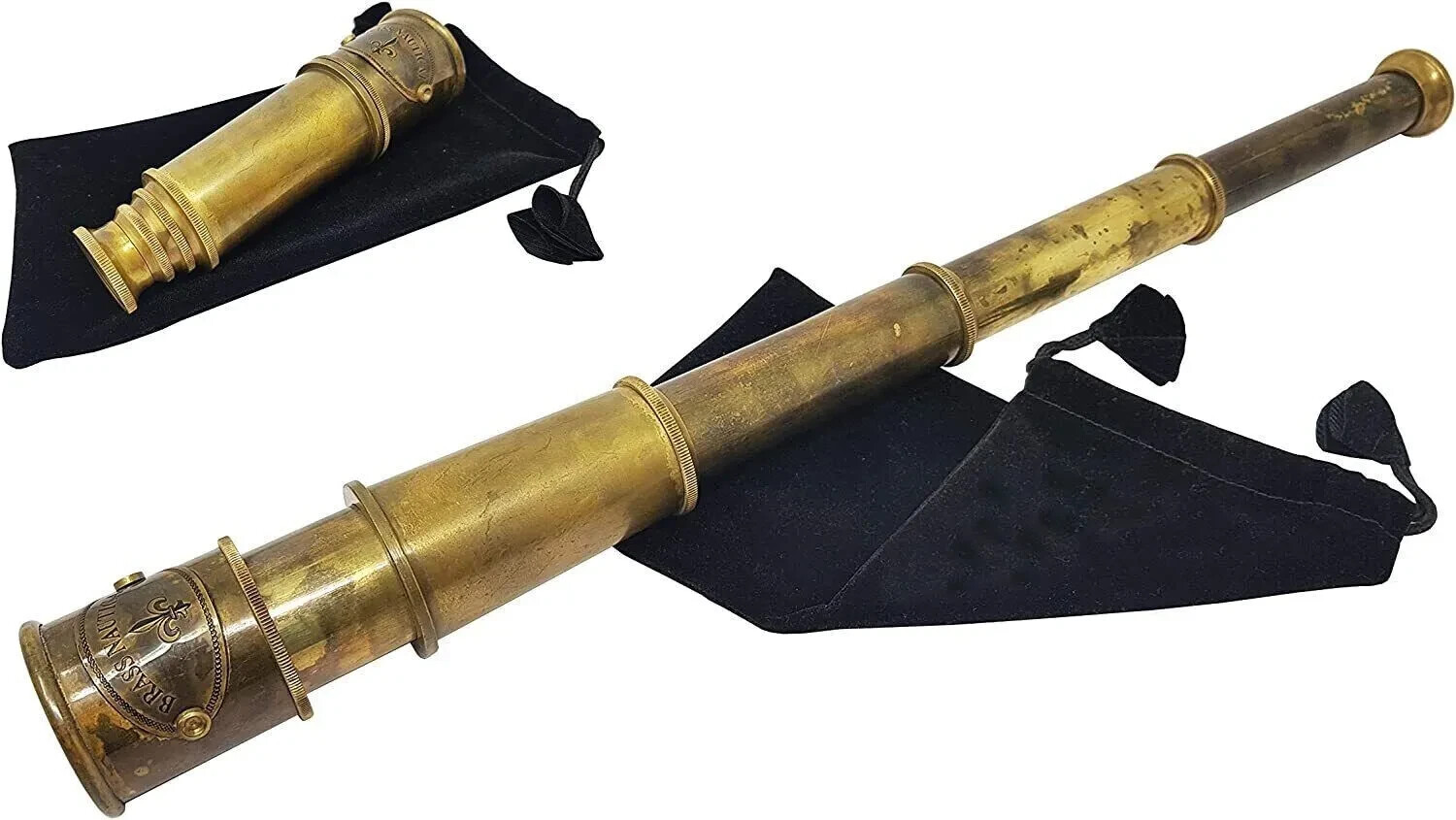 Vintage 1915 London Brass Maritime Antique Pirate Spyglass Telescope Functional