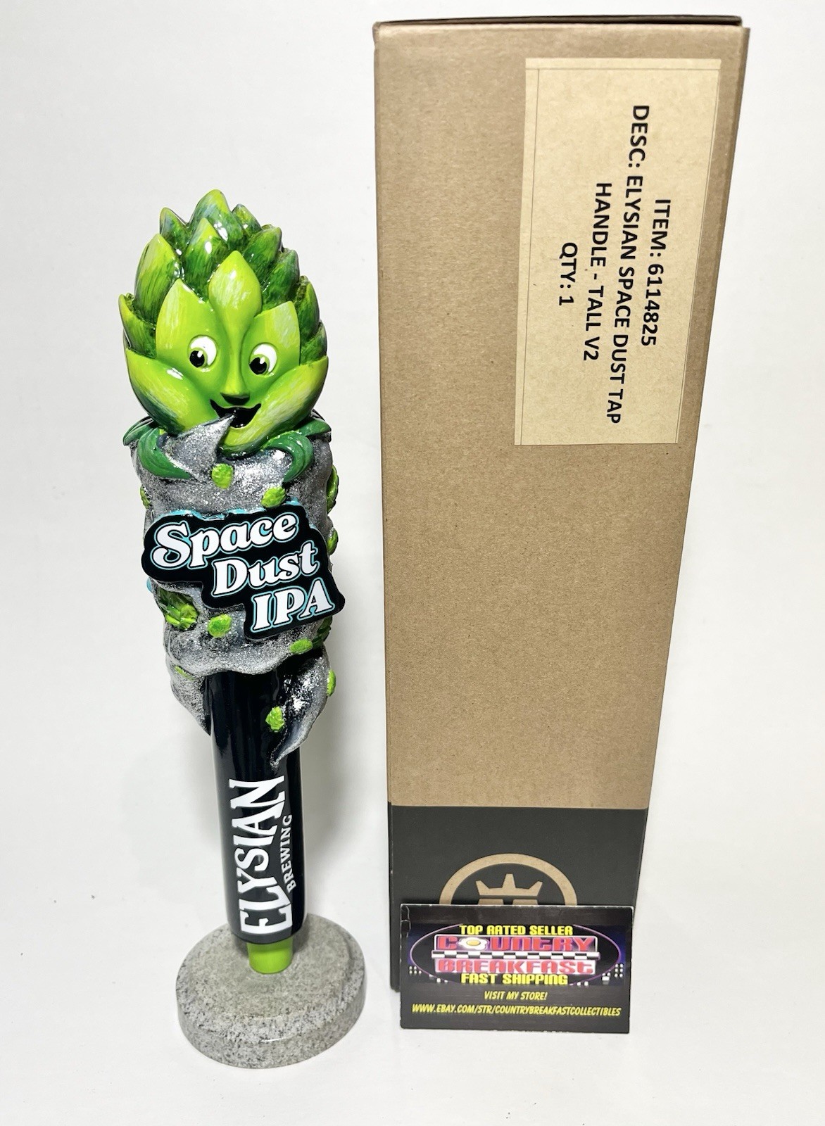 Elysian Brewing Company Space Dust IPA Beer Tap Handle 11” Tall Brand New In Box Elysian Brewing Company Space Dust IPA Beer Tap Handle 11” Tall Brand New In Box