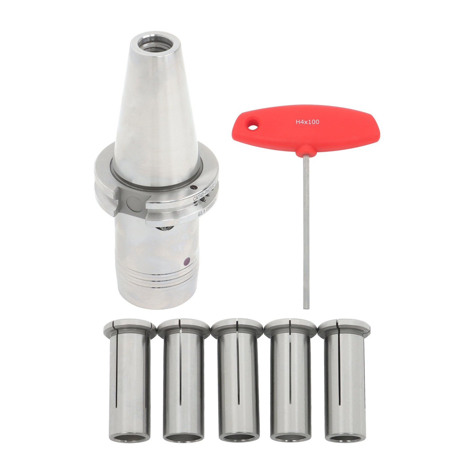 CAT40 3/4 Hydraulic Tool Holder 5 Reduction Sleeves G2.5 Balanced 25000RPM