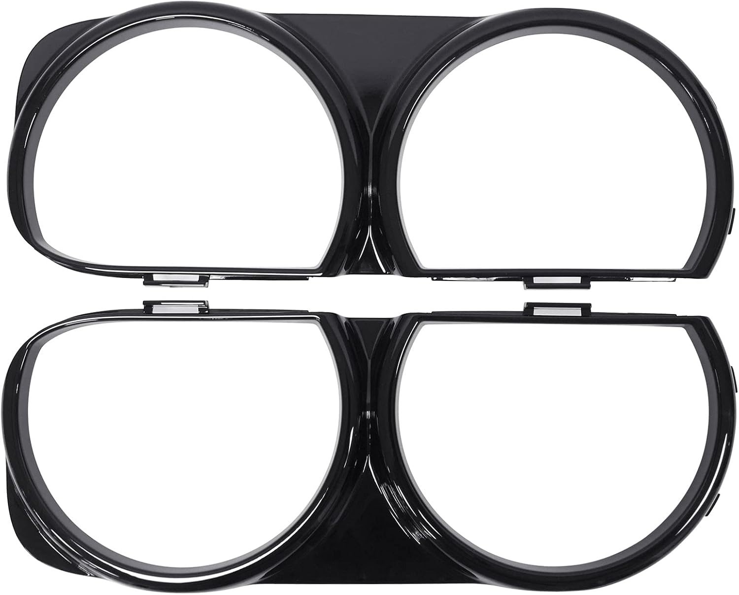 Black Headlight Bezel Covers for Dodge Challenger 2015-2023 Replacement Trim Set Black Headlight Bezel Covers for Dodge Challenger 2015-2023 Replacement Trim Set