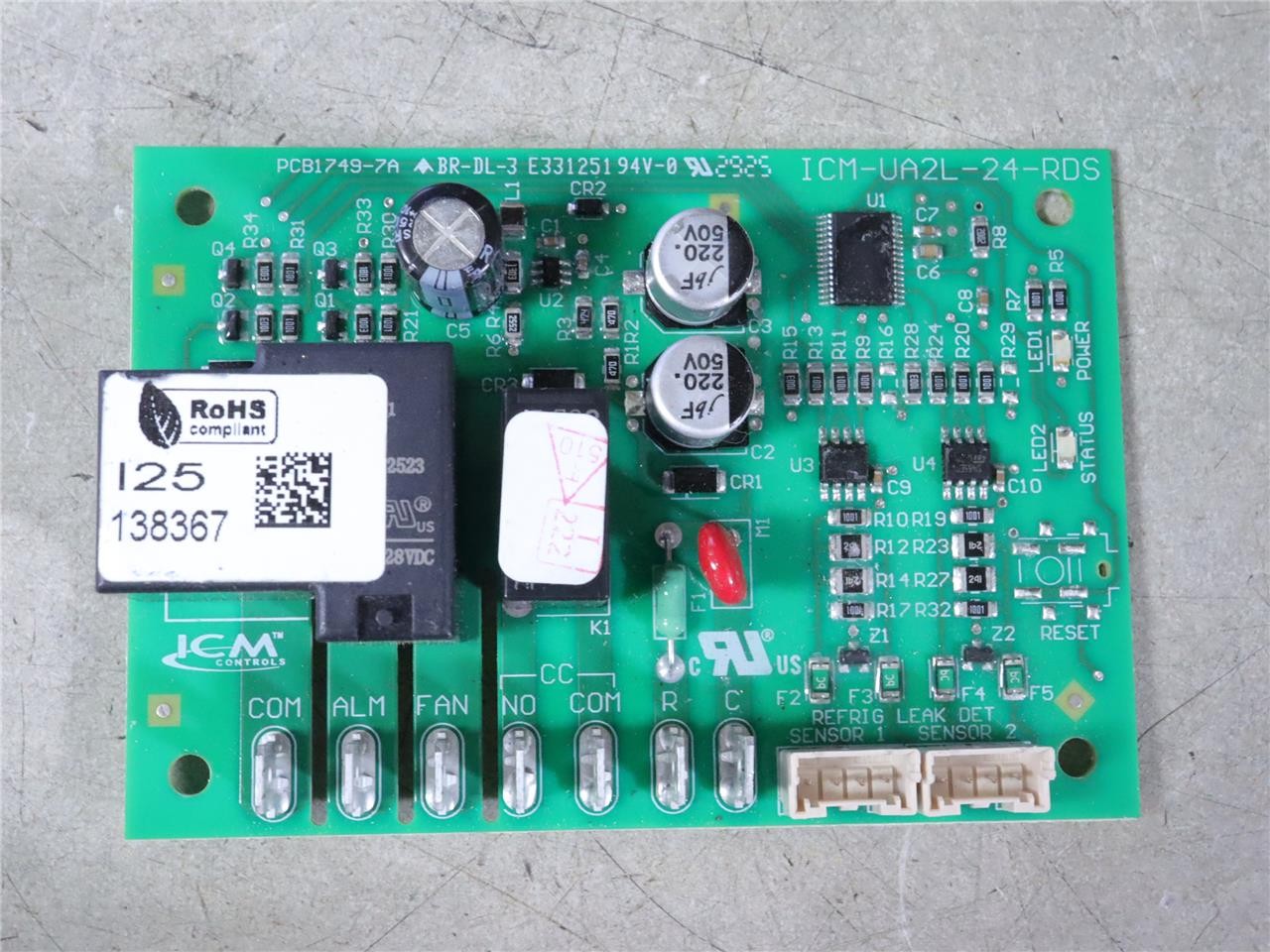 ICM Controls ICM-UA2L-24C-RDS Universal A2L Refrigerant Detection Control Board